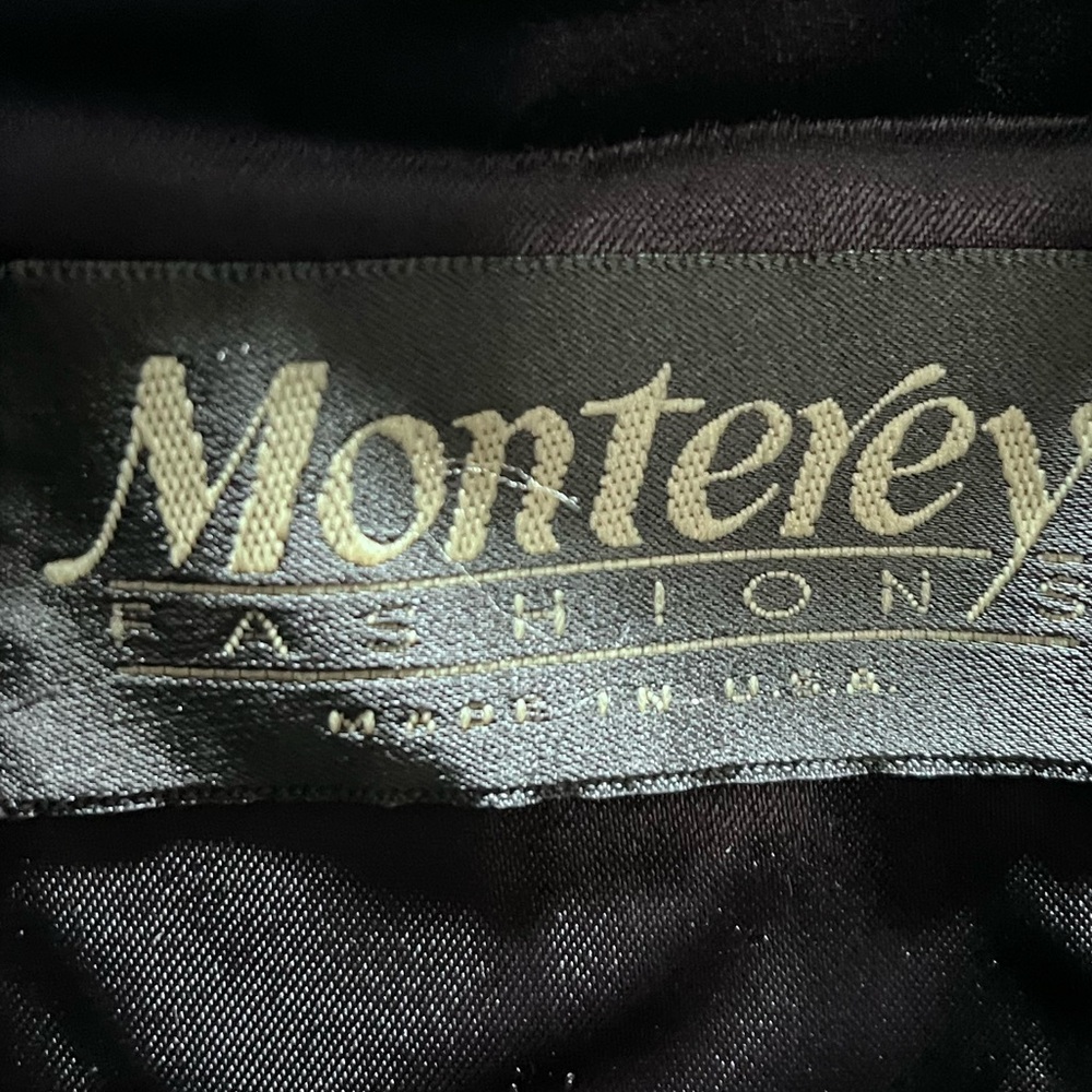 Vintage USA NWT Monterey Black fur Silky Coat Jacket Aspen Style Womens Large - Picture 6 of 11